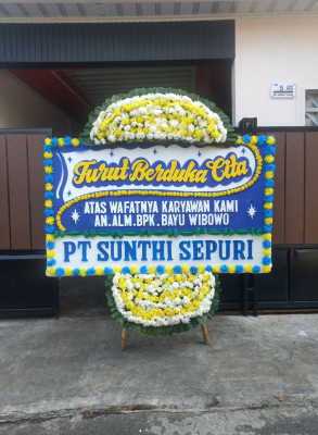 Papan Bunga Duka di Joring Lombang